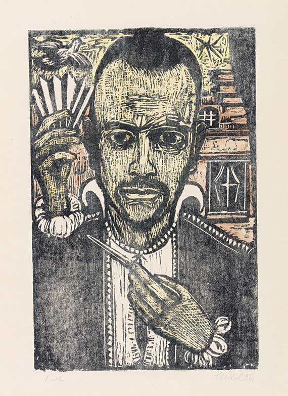 Erich Heckel - Zauberkünstler (Erinnerung an Paul Klee)
