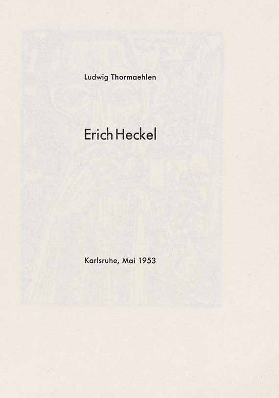 Erich Heckel - Den ungenannten Freunden - Weitere Abbildung
