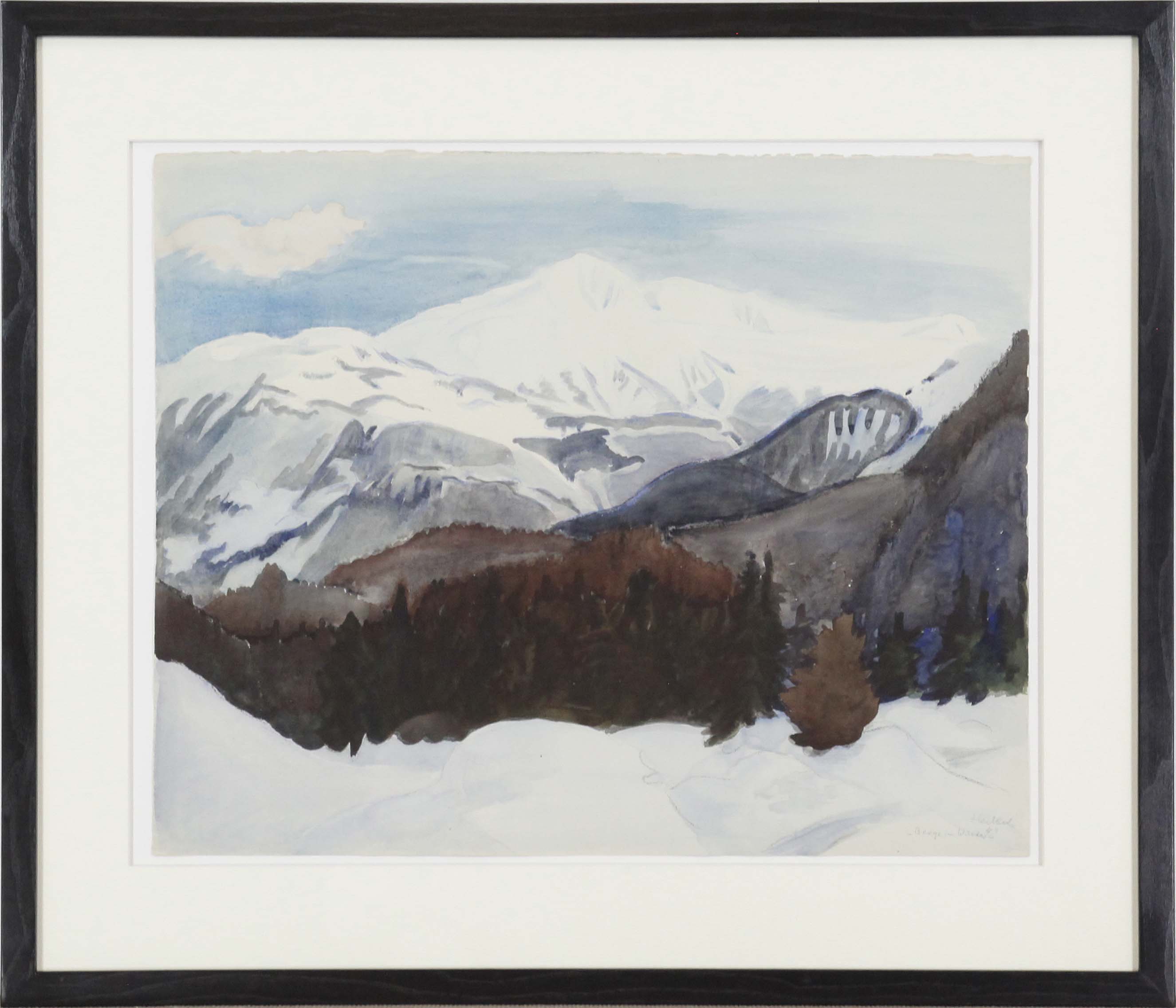 Erich Heckel - Berge im Winter - Rahmenbild