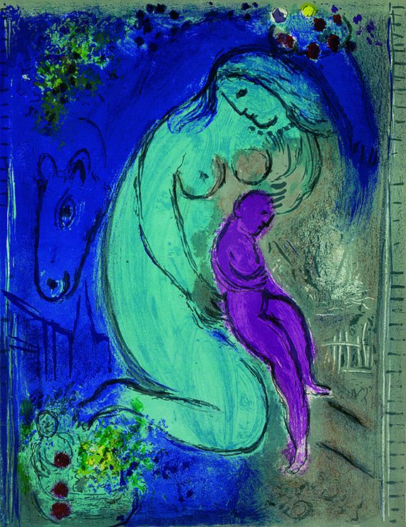 Marc Chagall - 2 Bll.: Das Pantheon. Blumen-Quai