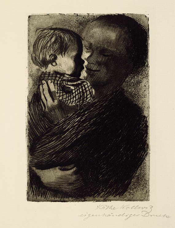 Käthe Kollwitz - Mutter mit Kind auf dem Arm