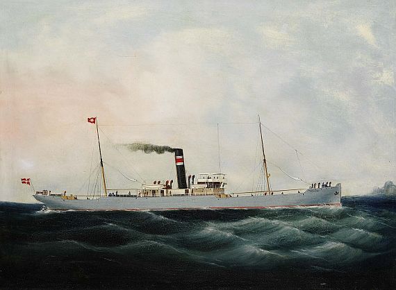  Dänischer Schiffsporträtist - Dänischer Dampfer "Nordhavet"