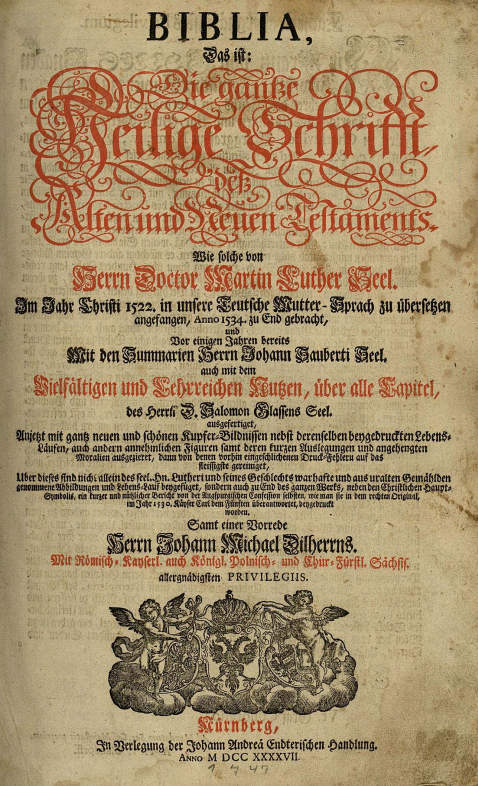 Biblia germanica - Biblia germanica. 1747