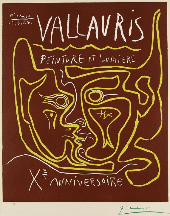 Pablo Picasso - Plakat: Vallauris, Peinture et Lumière, Xe Anniversaire