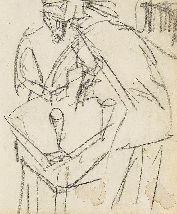 Ernst Ludwig Kirchner - Zwei Offiziere im Kasino (Halle)