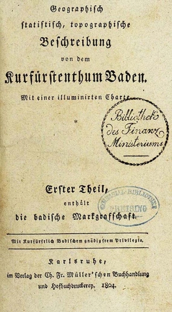 Baden-Württemberg - Kurfürstenthum Baden. 1804.