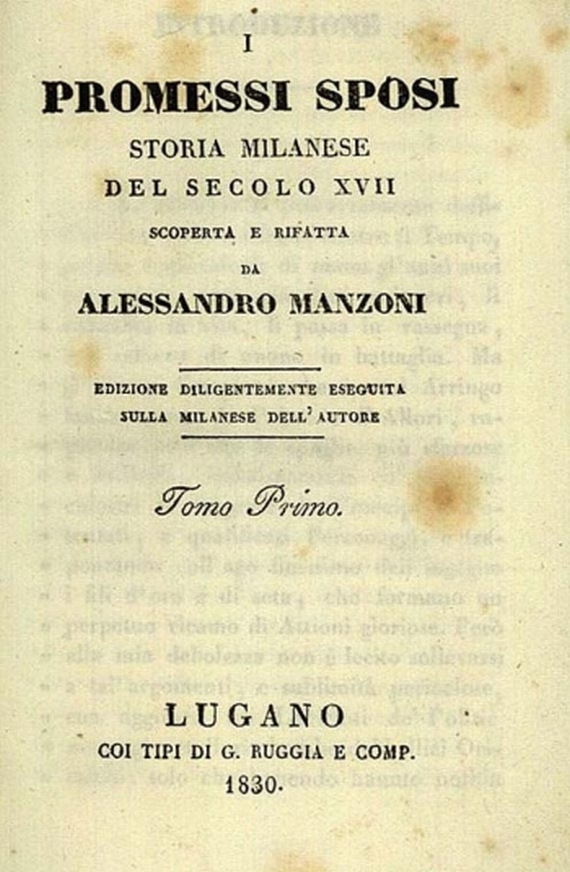 Alessandro Manzoni - I Promessi Sposi. 1830