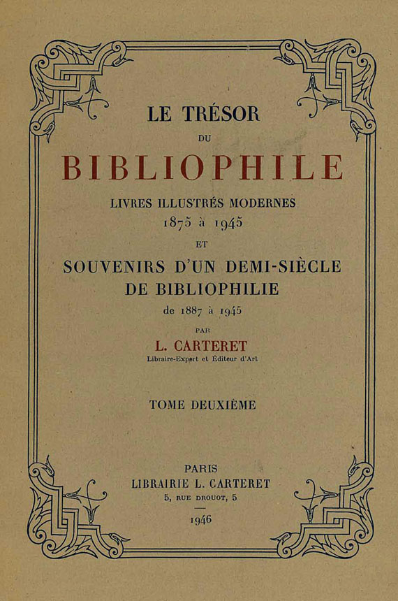   - Carteret, L., - LE TRESOR DU BIBLIOPHILE