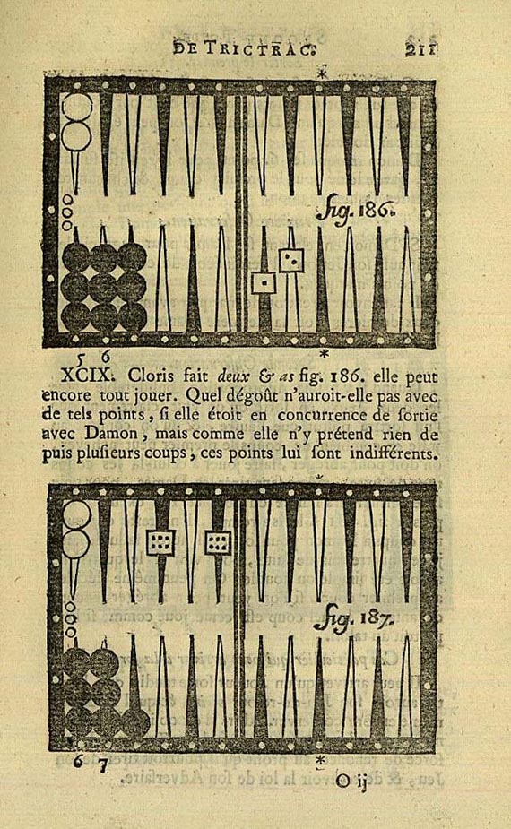 de Villeneuve-les-Avignon Soumille - Le grand trictrac. 1756