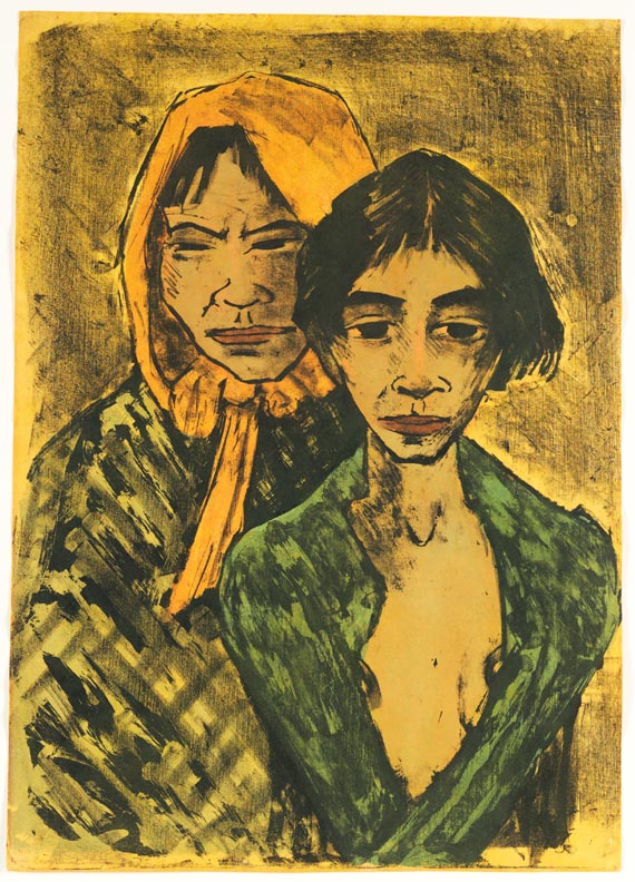 Otto Mueller - Zwei Zigeunerinnen (Zigeunermutter mit Tochter) - Weitere Abbildung