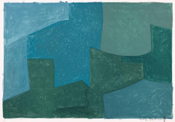 Serge Poliakoff - Composition bleue et verte