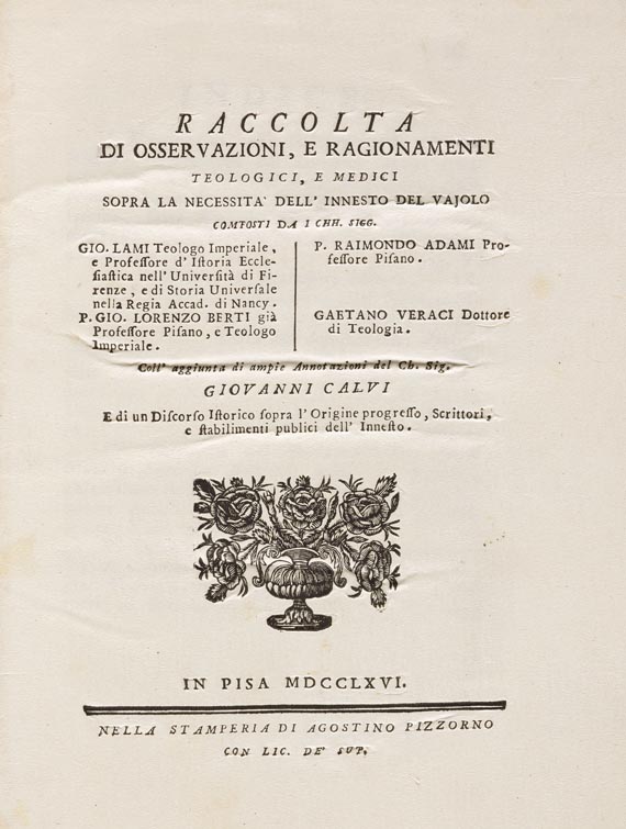 Giovanni Calvi - Raccolta di osservationi. 1766
