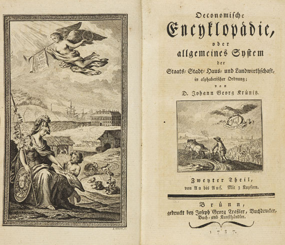 Johann Georg Krünitz - Oeconomische Enzyklopädie. 1787-1844. 69 vols.