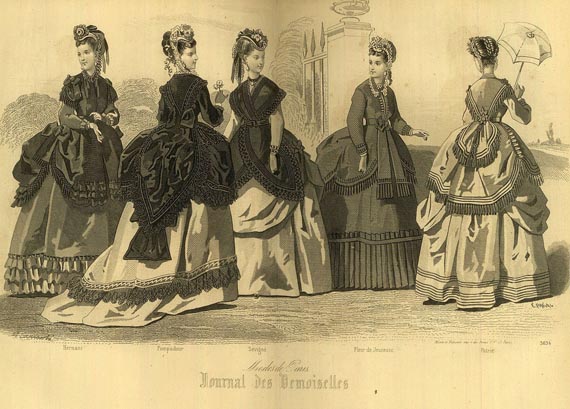  Mode - Journal des demoiselles. 1869-1877. 3 Bde.