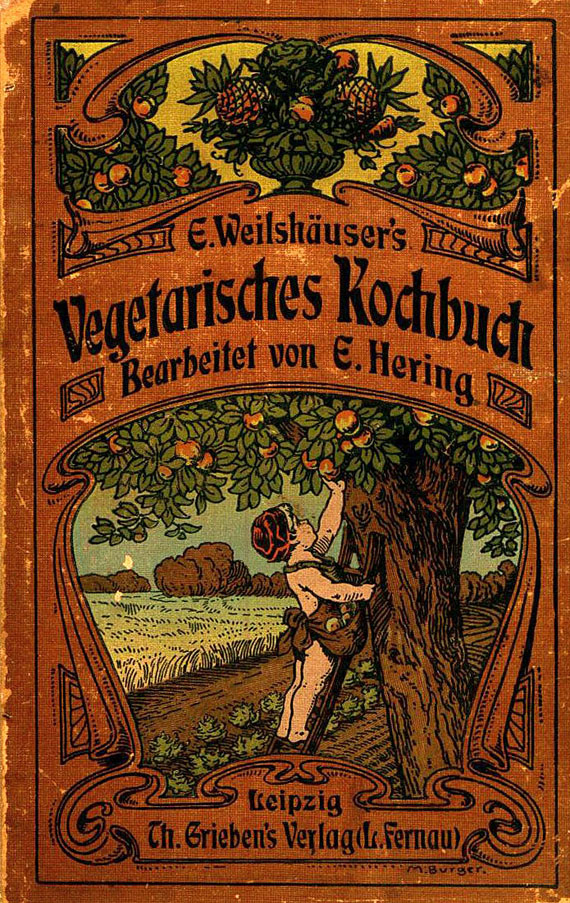 Wiel, E. - Vegetarische Kochbücher. 8 Tle. 1880-1911.