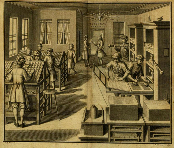 C. F. Gessner - Buchdruckerkunst und Schriftgießerey. 1740.
