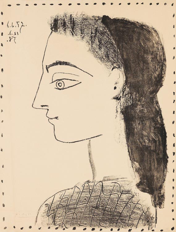 Pablo Picasso - Jacqueline au mouchoir noir