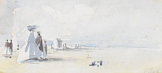 Eugène Boudin - Zugeschrieben - Am Strand von Trouville