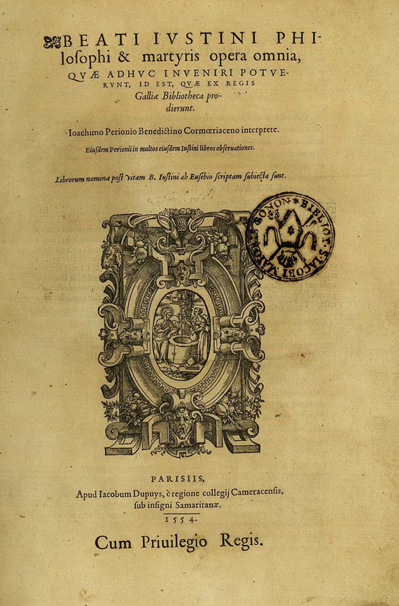 Justinus Martyr - Beati iustini philosophi...1554