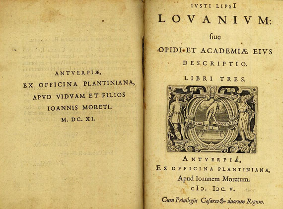 Justus Lipsius - Epistolarum Selectarum/Lovanium/De obitu/Observationum. 4 Tle. in 1 Bd. 1590-1606.