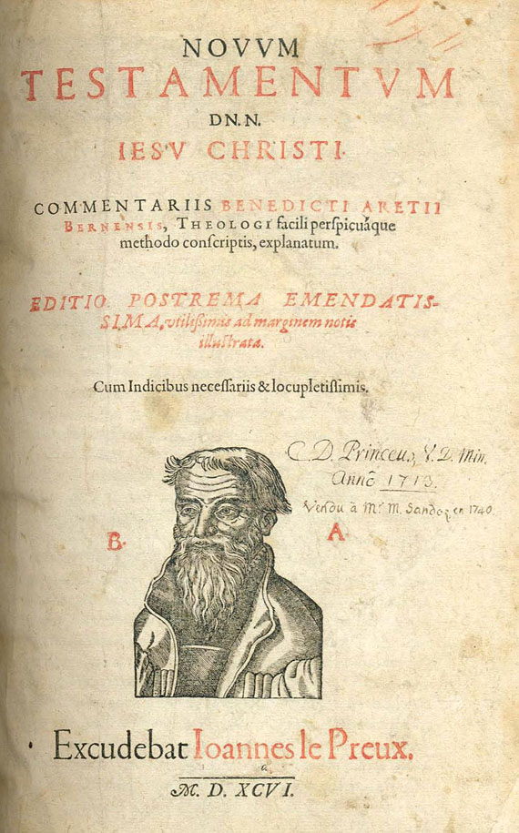 Benedict Aretius - Novum Testamentum, 2 Bde., 1596