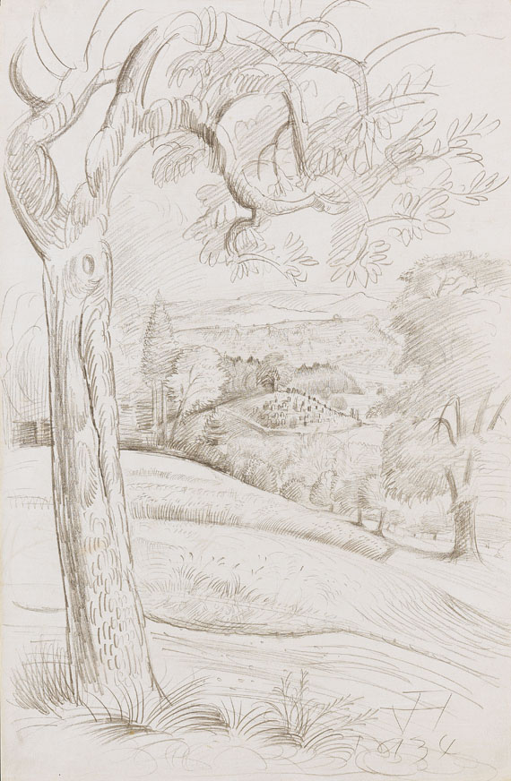 Otto Dix - Landschaft mit Nußbaum