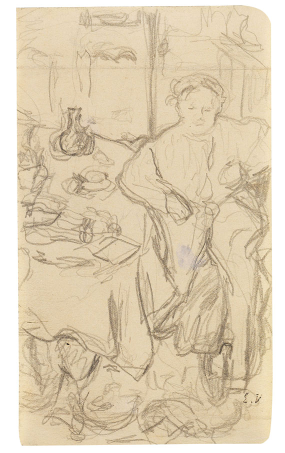Edouard Vuillard - La mère de Vuillard accoudée à une table