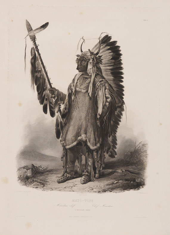 Prinz zu Wied-Neuwied Maximilian - Reise in das Innere Nord-Amerika. 2 Text- und 2 Tafelbde. 1839-41.