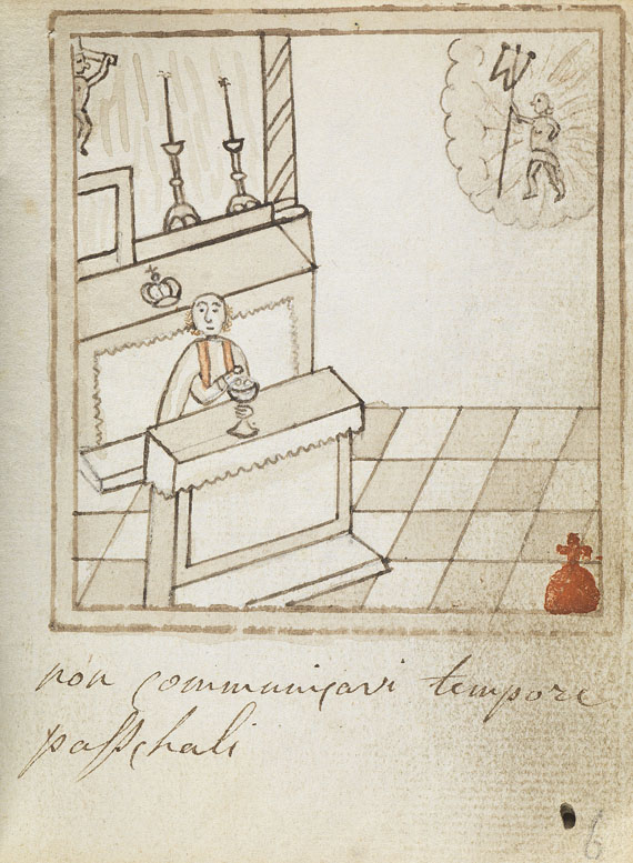 Taubstummen-Manuskript - Taubstummen-Manuskript. Papierhandschrift mit Illustrationen.