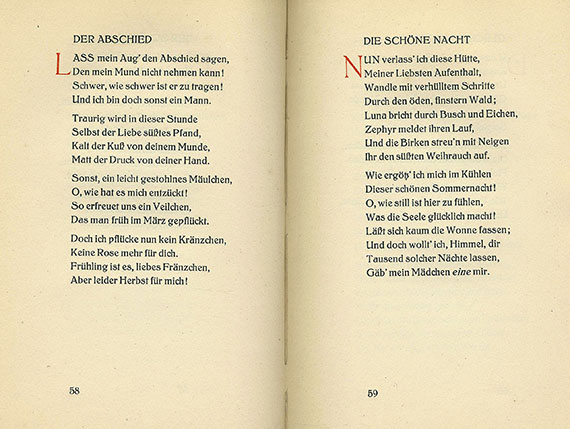 Johann Wolfgang von Goethe - Lieder. 1920.
