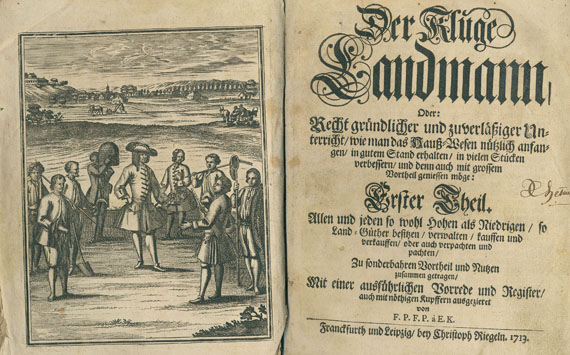  Haus- und Landwirtschaft - Florinus, F. Ph., Der kluge Landmann. 1713.