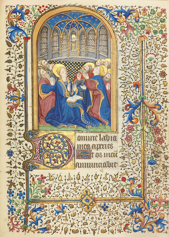  Manuskript - Stundenbuch. Paris um 1450. Manuskript auf Pergament.