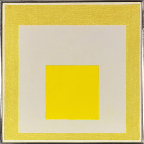 Josef Albers - Study for Homage to the Square: Two Yellows with Silvergray - Rahmenbild