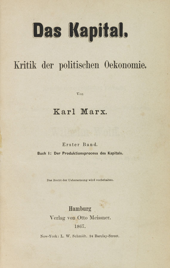 Karl Marx - Das Kapital. Band 1
