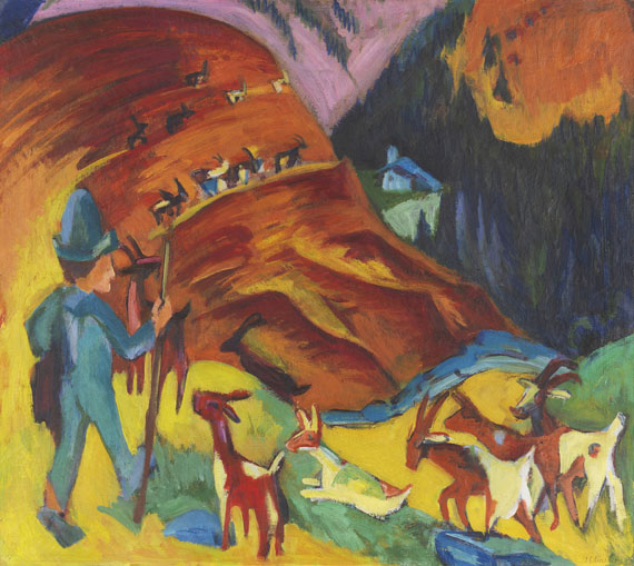 Ernst-Ludwig Kirchner - Heimkehrende Ziegenherde
