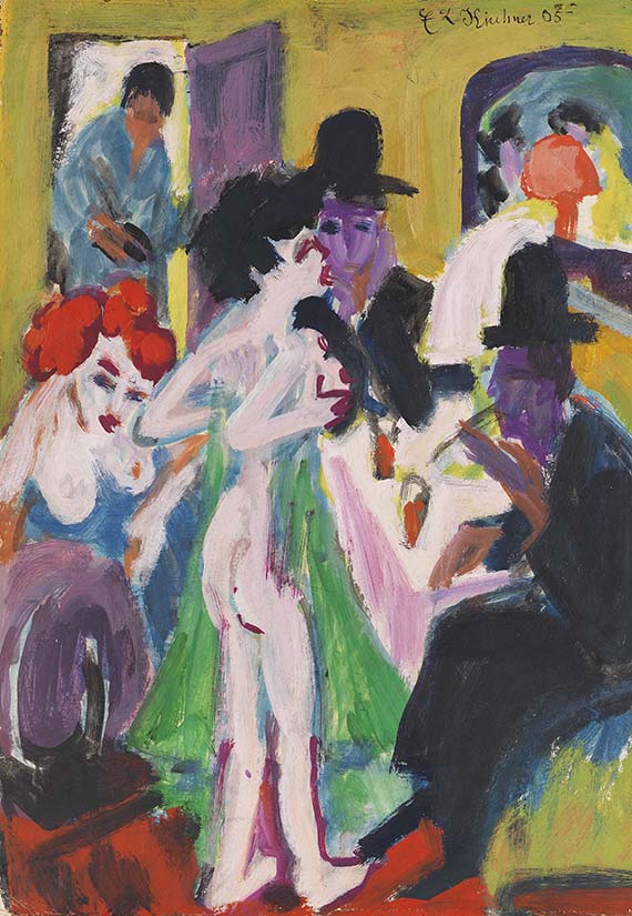 Ernst Ludwig Kirchner - Im Bordell, 1913/1920.