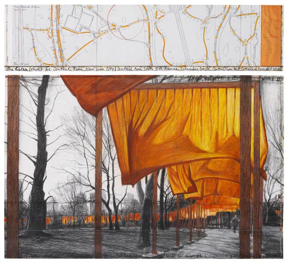 Christo - The Gates, Project for Central Park, NY (2-teilig), 2002.