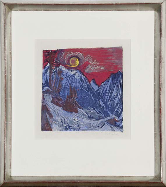 Ernst Ludwig Kirchner - Wintermondnacht – Längmatte bei Monduntergang - Rahmenbild