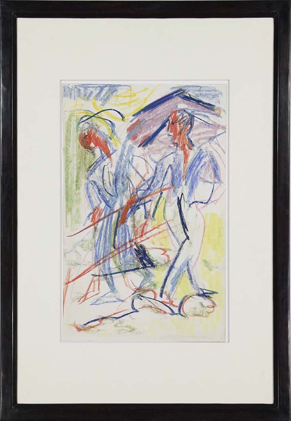 Ernst Ludwig Kirchner - Heuernte - Rahmenbild