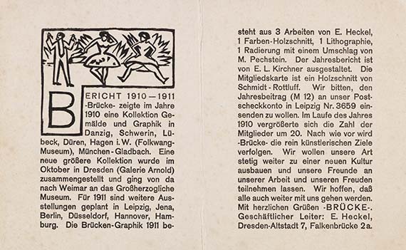 Kirchner - Jahresbericht für 1910–1911 der Künstlergruppe "Brücke"