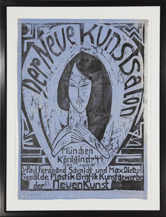 Ernst Ludwig Kirchner - Plakat: Der neue Kunstsalon - Rahmenbild