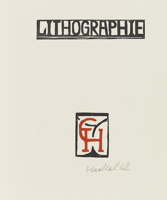 Erich Heckel - Signet: Lithographie